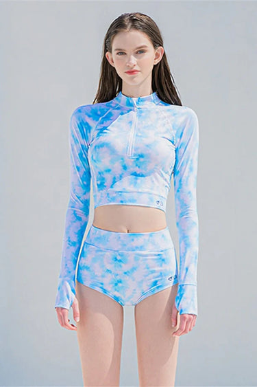 Fashionable Tie Dye Print Long Sleeve